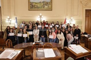 Esteban Motta acompañó a los jóvenes del departamento a presentar sus proyectos en el Senado Provincial