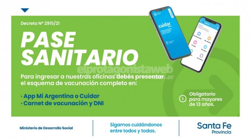 El Ministerio de Desarrollo Social implementa el Pase Sanitario para la atención en sus oficinas