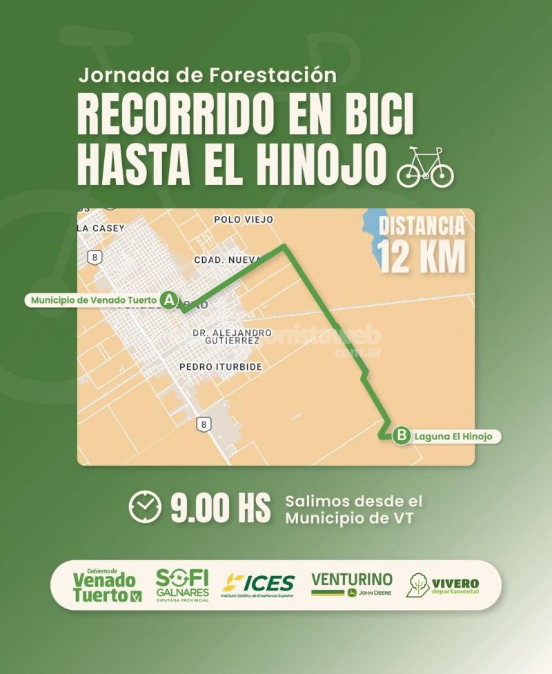 Jornada de forestación en la Laguna El Hinojo